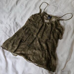 Forest Green Lace Tank